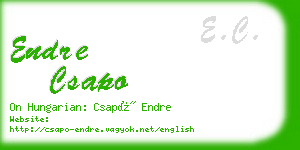 endre csapo business card